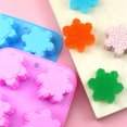 thumbnail image 1 of Molde de silicona para tartas, 6 piezas, 6 copos de nieve diferentes, molde de silicona para hornear, molde para jabón de chocolate, 1 of 1
