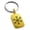 Gold, variant on Black Stainless Steel Compass Snowflake Engraved Small Rectangle Dog Tag Charm Keychain Keyring