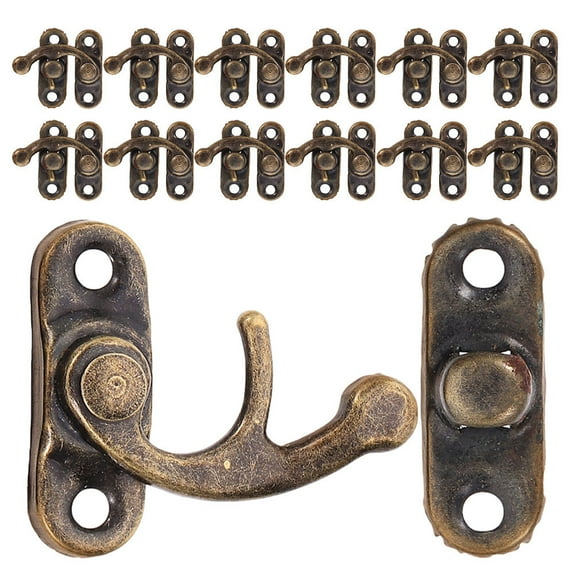 Soimiss 20Pcs Antique Style Small Box Lock Latches Durable Iron Clasp Lock Hasp