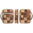 thumbnail image 2 of Yuyamidu Brown Bow Quilted Bible Cover Brown Flowers Bible Cover Case for Women Bible Carrying Case with Handle Protable Bible Study Supplies Christian Gifts for Women, 2 of 8