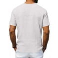 thumbnail image 4 of BRGZLK Men's Short Sleeved Solid Color Slim Summer V Neck Gym Shirt Casual Cotton Workout Tees, 4 of 6