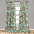 thumbnail image 5 of Ambesonne Paisley Curtains, Traditional Motifs, Pair of 28"x95", Multicolor, 5 of 5