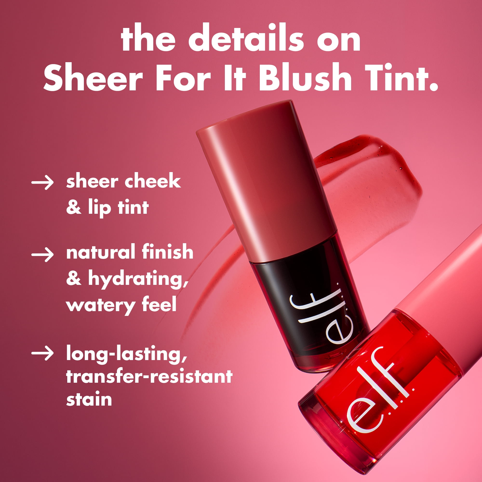 e.l.f. Sheer For It Blush Tint, Buildable Stain For Lips + Cheek, Maple Latte, 0.22 fl oz