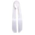 thumbnail image 1 of Nvzi Peluca blanca pura, 100 cm / 39,37 pulgadas de largo, hecha de fibra resistente al calor, peluca para disfraces de fiesta, adecuada para disfraces de rol., 1 of 4