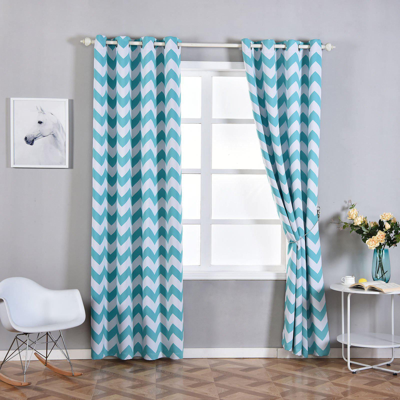 2 pcs Turquoise 52" x 96" Polyester Blackout Window CURTAINS Drapes Panels Home 