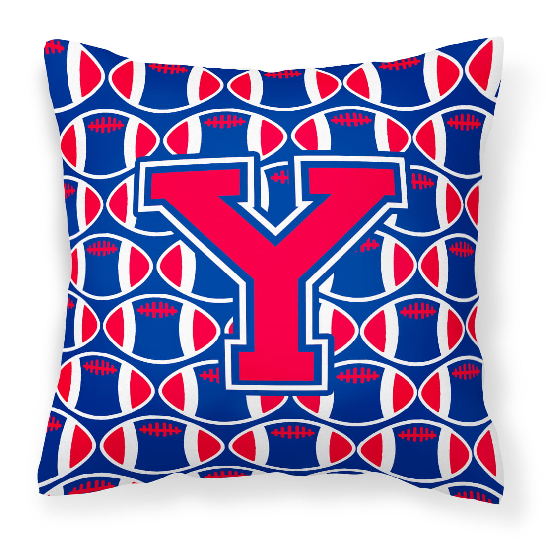Letter Y Football Harvard Crimson and Yale Blue Fabric Decorative ...