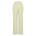 thumbnail image 4 of ZOIGHDA Yoga Pants Women High Waist Straight Wide Leg Solid Color Exercise Gym Running Leggings with Pockets(Beige,Small), 4 of 9