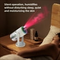 thumbnail image 4 of 2-in-1 Starry Sky Projection Room Humidifier - Ultrasonic with Swivel Base for Soothing Cool Mist, White/Pink, 4 of 7