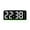Green, variant on Digital Alarm Clock, Large LED Display with Ambient Light, Multifunctional Desk Clock for Bedroom Office, Plug-in USB Powered