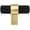Black, variant on Berenson 5066-4BPN55-P Radial Reign 2" Modern Diamond Knurled T Bar Cabinet Knob / Drawer
