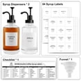 thumbnail image 4 of Dispensador de sirope, botella de vidrio HomeFeel Coffee Bar, 500 ml (2), 4 of 7