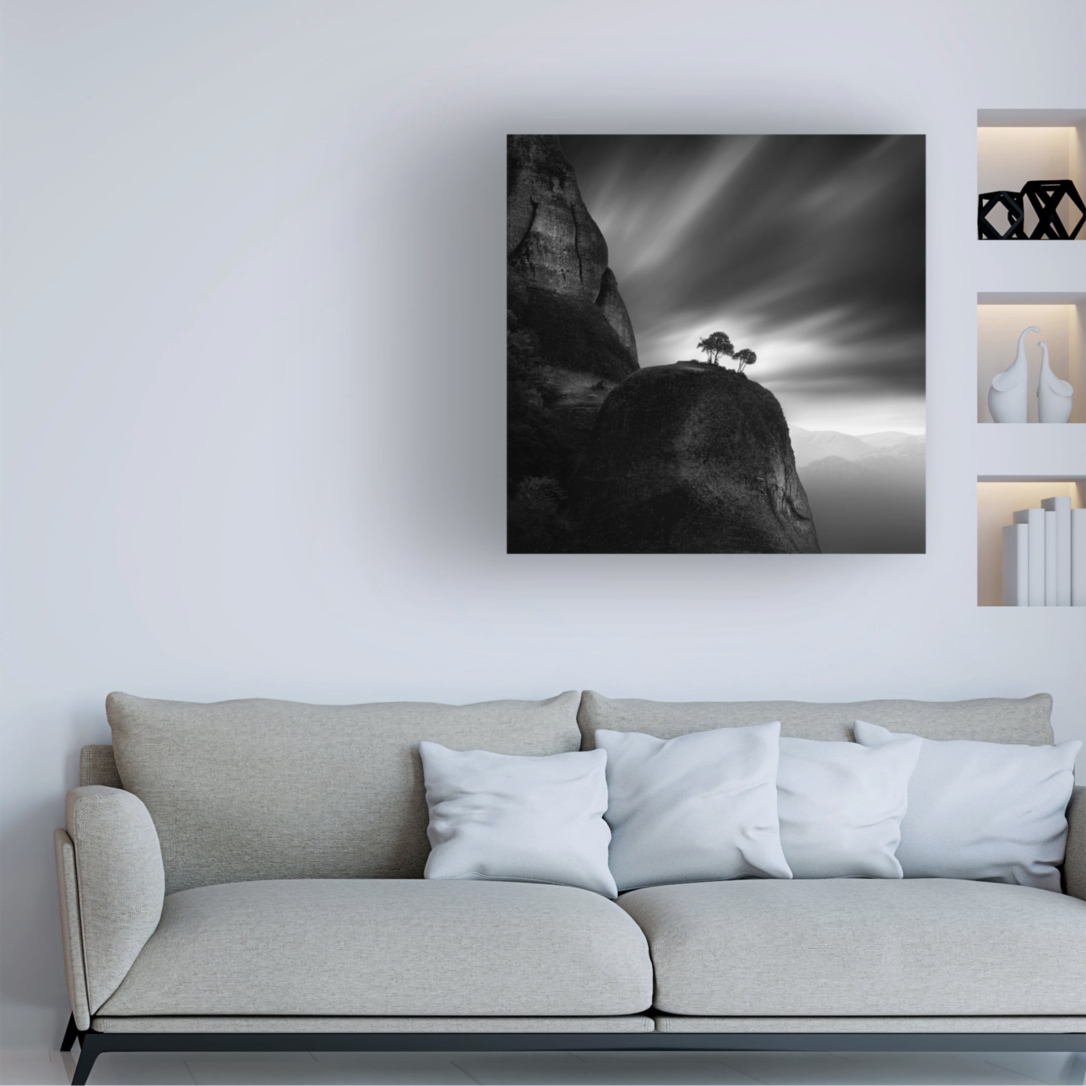 Canvas Wall Art - George Digalakis 'Meteora Impressions' Wall Art for Living Room, Bedroom, or Office D?cor by Trademark Fine Art - 14 x 14 Inches