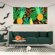 ZICANCN Banner Yard Signs, Pineapple Jungle Leaf Branch Party Wall Decor for Indoor Outdoor Room, Medium Size