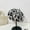 White, variant on Leopard Print Faux Mink Fur Beret Hat Women Winter Warm Face Slimming Cap