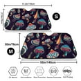 thumbnail image 3 of Fotbe Mushroom Doodle Car Windshield Sunshade | Sun Visor Protector Front Window Shade, Keeps Out UV Rays, Keeps Your Vehicle Cool-Small, 3 of 7