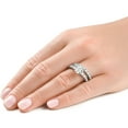 thumbnail image 4 of Pompeii Certified 3 6/8ct Diamond Engagement Wedding Ring Set 14k Gold Lab Grown, 4 of 7