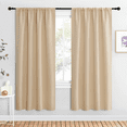 thumbnail image 5 of NICETOWN Room Darkening Curtains for Living Room Rod Pocket Blackout Curtains Drapes, 42"x72", Biscotti Beige, 2 Panels, 5 of 8