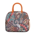 thumbnail image 2 of Floral Retro Pattern Lunch Bag – Bohemian Chic Design, Reusable Insulated Cooler Tote, 2 of 7