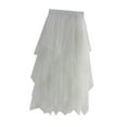 thumbnail image 2 of Women's Tulle Skirt A Line Dress Asymmetrical Midi Skirt Half Skirt White, 2 of 8