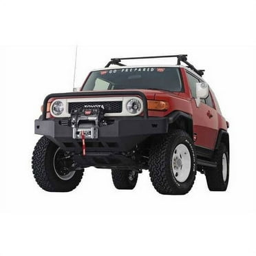 WARN Rock Crawler Front Bumper - Heavy 3/16" Steel For Jeep, With D-Shackle Mounts & Light Holes
