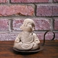 thumbnail image 4 of White Sands Sandstone Maitreya Buddha Resin Desktop Tea Pet - Chinese Monk Figurine for Home Office Car Decor and Gifting, 4 of 6