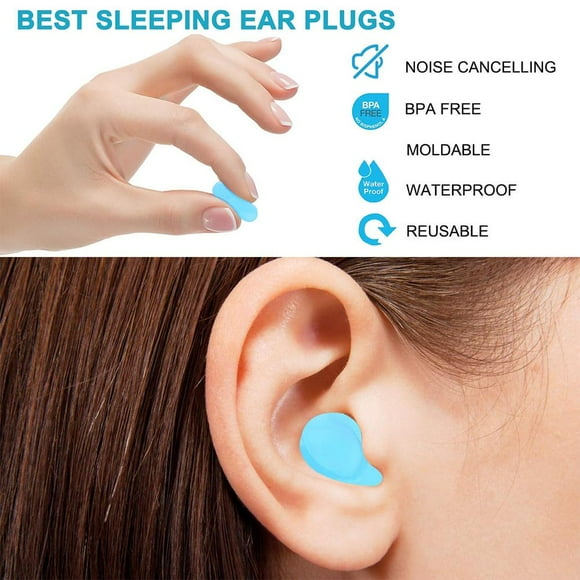Noise Cancelling Ear Plugs12PCS Silicone Ear Plugs Sleep Earplugs Silicone Ear Plugs Built for Professionals