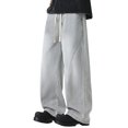 thumbnail image 2 of Conairie Mens Jeans Regular Fit Elastic Waist Denim Pants Fashion Solid Comfy Lightweight Outdoor Hiking Pants With Pocket Light Gray L, 2 of 6