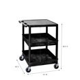 thumbnail image 2 of Luxor Flat Top and Tub Middle / Bottom Shelf Cart -Black, 2 of 4