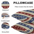 thumbnail image 5 of 4th of July Throw Pillow Covers 24x24 Inch Set of 2, Blue Red Star Striped Independence Day Waterproof Outdoor Pillow Covers, Decorative Cushion Pillowcases for Couch, Sofa, Bed, Garden, Patio, 5 of 9