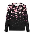 thumbnail image 3 of Valentines Day Shirts Girls Iyufng Long Sleeve Prints Cute Round Neck Tops Casual Blouses Graphic Tees, 3 of 5