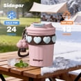 thumbnail image 4 of Sidagar 12 oz Stainless Steel Insulated Travel Coffee Mug, Leak-Resistant Lid, Light Pink, 4 of 9