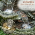 thumbnail image 5 of Alpine Corporation 42" x 33" x 81" Outdoor Weathered Wood Tiered Stone Fountain, 5 of 12