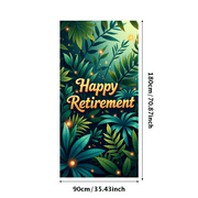 LUUFILx Retirement Celebration Banner Colorful Party Decorations Backdrop Background Happy Event Supplies Photography Props Retirement Party Decor