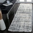 thumbnail image 4 of SAFAVIEH Fontana Shag Darden Abstract Plush Area Rug, Grey/Ivory, 9' x 12', 4 of 10