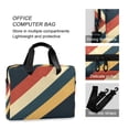 thumbnail image 4 of FORMRS 16" Laptop Bag Carrying Sleeve Case with Handle Travel Shoulder Briefcase, Beige Stripes, 4 of 8