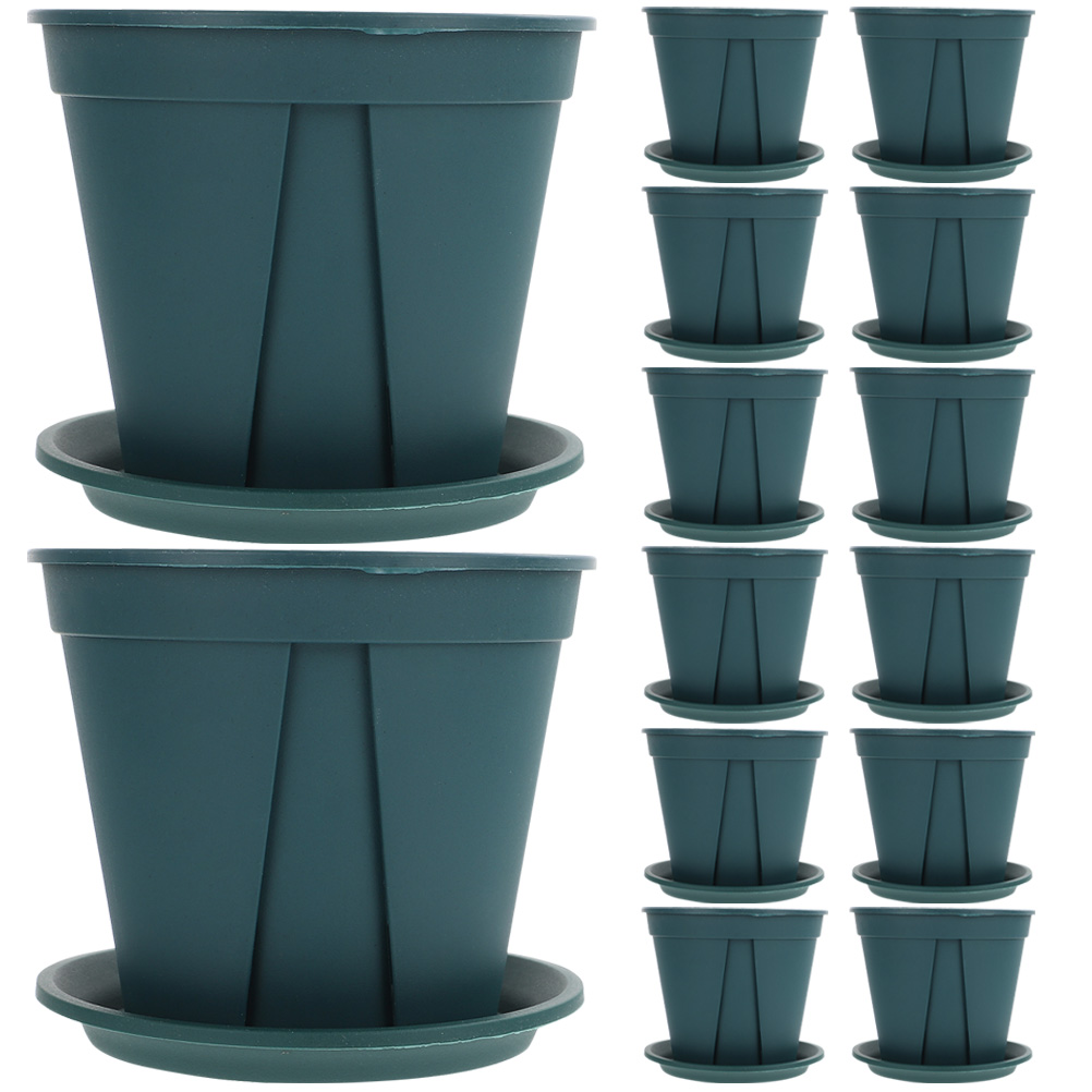 LEXSOMEO 14 Set Gardening Flower Pot Drainage Holes Flower Planter Flower Containers with Saucer