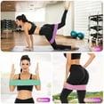 thumbnail image 5 of Resistance Bands For Legs And Butt, Exercise Band, Anti-Slip & Roll Elastic Workout Booty Bands For Women Squat Glute Hip Training - L-green, pink, purple, 5 of 5