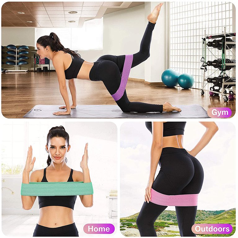 Resistance Bands For Working Out With Workout Bands Guide. 4 Booty Bands For Women Men Fabric Elastic Bands For Exercise Bands Resistance Bands For Legs Bands For Working Out Hip Thigh Glute