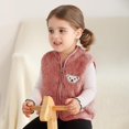 thumbnail image 5 of GYRATEDREAM Baby Boys Girls Fleece Vest Zip Up Cute Bear Jackets Fuzzy Fall Winter Warm Clothes Newborn Outwear for Toddler Infant 0-3Y, 5 of 8