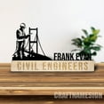 thumbnail image 5 of Craftnamesign Custom Wooden Civil Engineer Desk Name Plate, Engineer Metal Nameplate for desk, 5 of 5