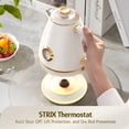thumbnail image 5 of HIBIBUD 2026 New Retro Electric Kettle - 1.7 Liters / 57.5 Ounces Tea Kettle with Thermometer,All Stainless Steel,1200 Watts Fast Boiling,Bpa-Free,Cordless,Automatic Shut Off - Pearl White, 5 of 7