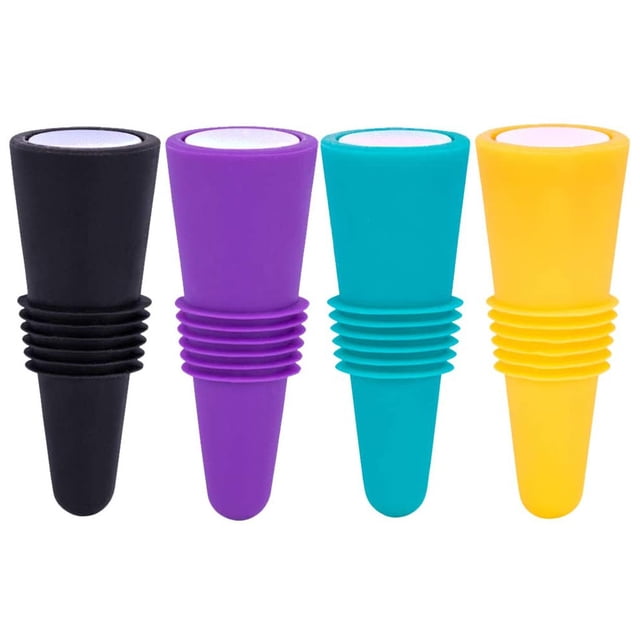 Tapones de vino para botellas de vino, Tapón de vino, Tapa de salida de vino, Tapa de botella, Tapones de botellas de bebidas, 4 colores