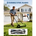 thumbnail image 6 of Memoryfield 16" Reel Lawn Mower, 5-Blade Push Mower with Adjustable Height, Lightweight, for Small to Medium Yards, Green, 6 of 7
