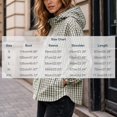 thumbnail image 3 of FDGIU Women Gingham Zip Up Jacket Collared Long Sleeve Drawstring Hem Casual Plaid Outerwear, Fall Lightweight Checkered Bomber Style Coat, 3 of 6