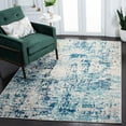 thumbnail image 2 of SAFAVIEH Madison Flowers Vintage Abstract Area Rug, Ivory/Turquoise, 5'3" x 7'6", 2 of 7