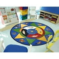 thumbnail image 2 of Joy Carpets Kid Essentials Spirit of Truth 7'7" Round Area Rug in Color Multi, 2 of 2
