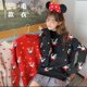 thumbnail image 4 of Suéteres de manga larga con cuello redondo y combinación de todo para otoño e invierno, ropa informal holgada para mujer, jerseys de punto navideños, blusas dulces Y2K, 4 of 5