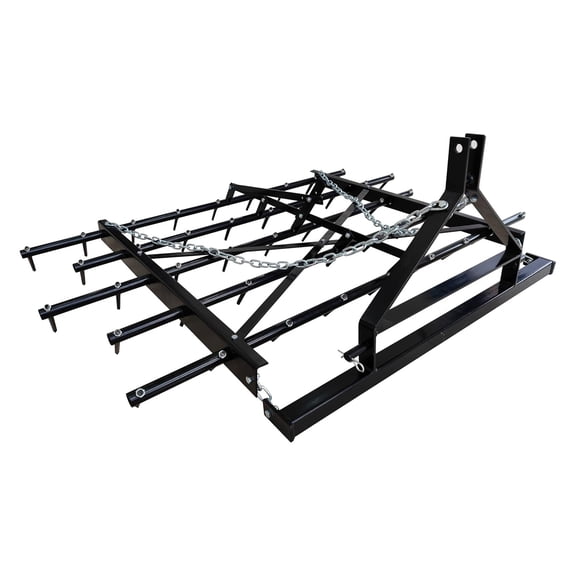 Field Tuff Spike Drag, Durable Tow-Behind Steel for Compact Tractors, 72", Black