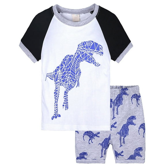 NIEWTR 2Pcs Toddler Baby Boy Girlss Outfit Short Sleeve T-shirt Elastic Shorts Infant Summer Elastic Shorts Summer Pjs For 18-24 Months 2t 3t 4t 5t 6t Children's Day Gift 2PCS Set ,2-3 Years