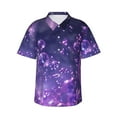 thumbnail image 1 of Balery Purple Bubble Abstract Art Camisas hawaianas de manga corta para hombre, camisas playeras de corte holgado, camisas de vacaciones con botones,X-Large, 1 of 7